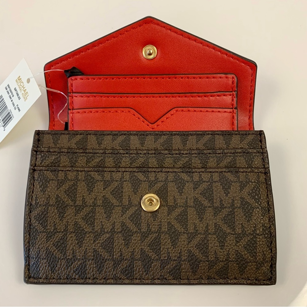 MICHAEL KORS Small Logo and Leather 3-in-1 Card Case - Picture 3 of 15